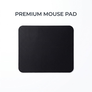 Tapis de souris carré arrondi noir en gros, surface en tissu lisse haute densité, base en caoutchouc antidérapante pour le travail de bureau - Product Image 6