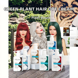 MELAO OEM Disponible, Tinte Capilar Semipermanente en Crema y Polvo, a Base de Plantas, de Grado Cosmético, No Dañino, Color Verde, para el Cabello - Product Image 2