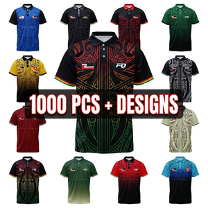 Chemises Polo d'Entraînement de Cricket et de Rugby Polynésiennes Personnalisées FQ à Manches Courtes – Vente en Gros Chemises Indigènes AU NZ Chemises Décontractées pour Hommes - Product Image 2
