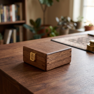 Boîte à bijoux Chengyang de luxe en bois de noyer massif, faite à la main, avec compartiments ajustables, anti-ternissement et hermétique - Product Image 3
