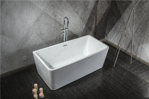 Bañeras Rectangulares Modernas de Acrílico Independientes de Bajo Consumo de Agua de Nepal con Desagüe para Uso en Hoteles - Product Image 4