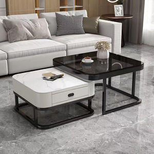 Cao cấp tối giản vuông Slate Bàn cà phê bền sang trọng đồ nội thất nhà cho không gian nhỏ - Product Image 1