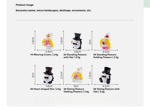 ตุ๊กตาคนแคระน่ารักสำหรับวันวาเลนไทน์ ของตกแต่งจิ๋วสำหรับจัดสวนขนาดเล็ก DIY ของประดับตกแต่งโต๊ะทำงาน - Product Image 5