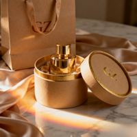 Stock d'usine : flacons de parfum en verre vides rectangulaires distinctifs de 30 ml, 50 ml et 100 ml. Boîtes d'emballage et bou