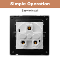 Enchufe de Pared Tipo EU de 86x88mm, 16A, IP44, para Uso Industrial y Hospitalario, Estándar Europeo, Montaje en Pared, Resistente al Fuego y Duradero