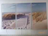 Panneau chauffant en fibre de carbone à commande intelligente, thermostat réglable, surface personnalisable pour photos, montage mural