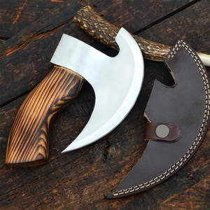 Hot Selling High Quality Hand Forged High Carbon Steel Pizza <b>Axe</b> Customized Handmade <b>Viking</b> Pizza <b>Axe</b> - Product Image 4