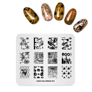 Plaques de tamponnage pour ongles en acier inoxydable à thème Halloween, pochoirs souples pour nail art, pour manucure en salon - Product Image 2