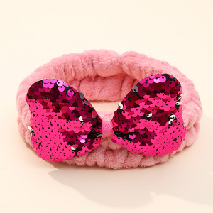 Serre-têtes personnalisés pour femmes et filles, en velours, avec nœud scintillant, colorés, doux et mignons, pour le maquillage et le spa - Product Image 5