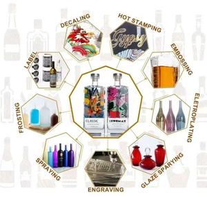 <span class=keywords><strong>ขวด</strong></span>แก้ว<span class=keywords><strong>เปล่า</strong></span>สำหรับเหล้าจิน วอดก้า ขนาด 750 มล. ชุบทองแบบกำหนดเอง พร้อมฝาปิด - Product Image 6