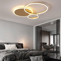 Lustre rond télécommandé moderne Plafonnier Salon Chambre à coucher Maison Plafonniers LED de luxe