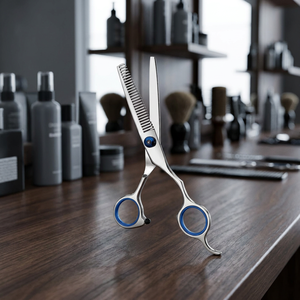 Ciseaux de barbier professionnels en acier inoxydable, ciseaux à effiler exclusifs pour coiffeur, fournitures de salon, qualité A+ 28 - Product Image 4