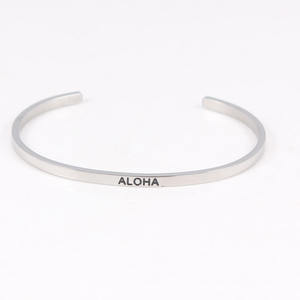 Quantité minimale de commande bas personnalisé personnalisé inspirant en acier inoxydable positif <span class=keywords><strong>citation</strong></span> inspirante gravé manchette <span class=keywords><strong>amour</strong></span> Bracelet Bracelet - Product Image 3