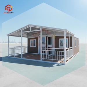 Moducube Casa Contenedor <span class=keywords><strong>de</strong></span> <span class=keywords><strong>Lujo</strong></span> Expandible <span class=keywords><strong>de</strong></span> 20 pies, 30 pies, 40 pies, Mini Casa con Terraza y Techo para <span class=keywords><strong>España</strong></span> - Product Image 1