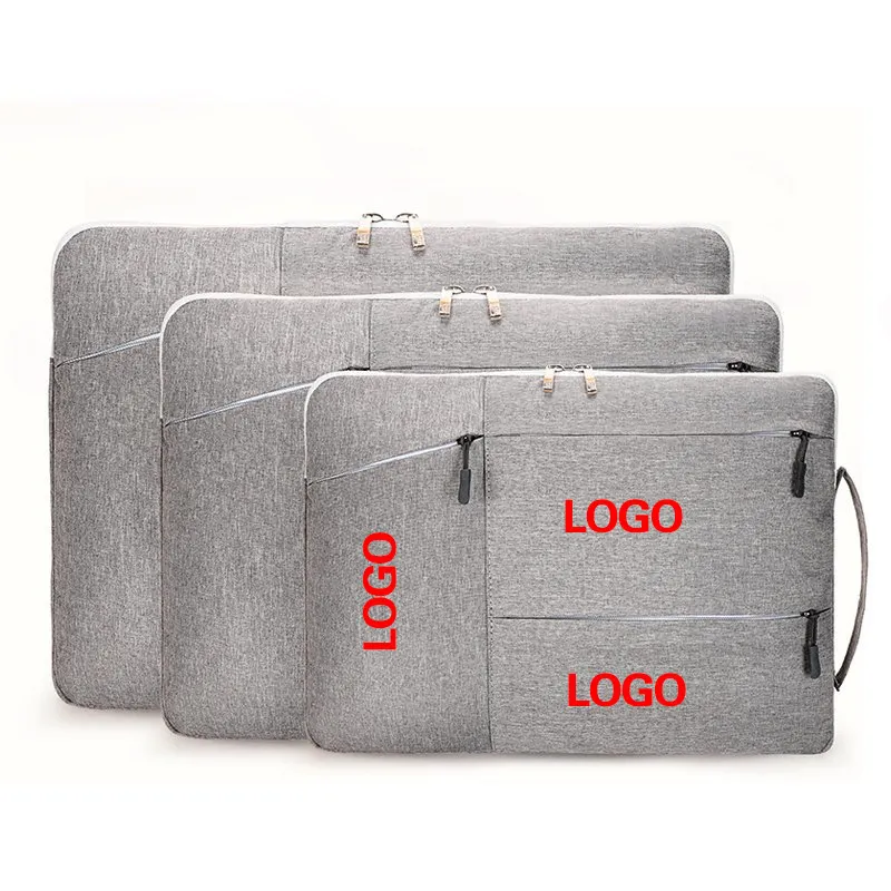 Fabrika toptan OEM benzersiz basit tasarım hafif Polyester kumaş özel marka logosu renk erkekler kadınlar dizüstü bilgisayar çantası çantası