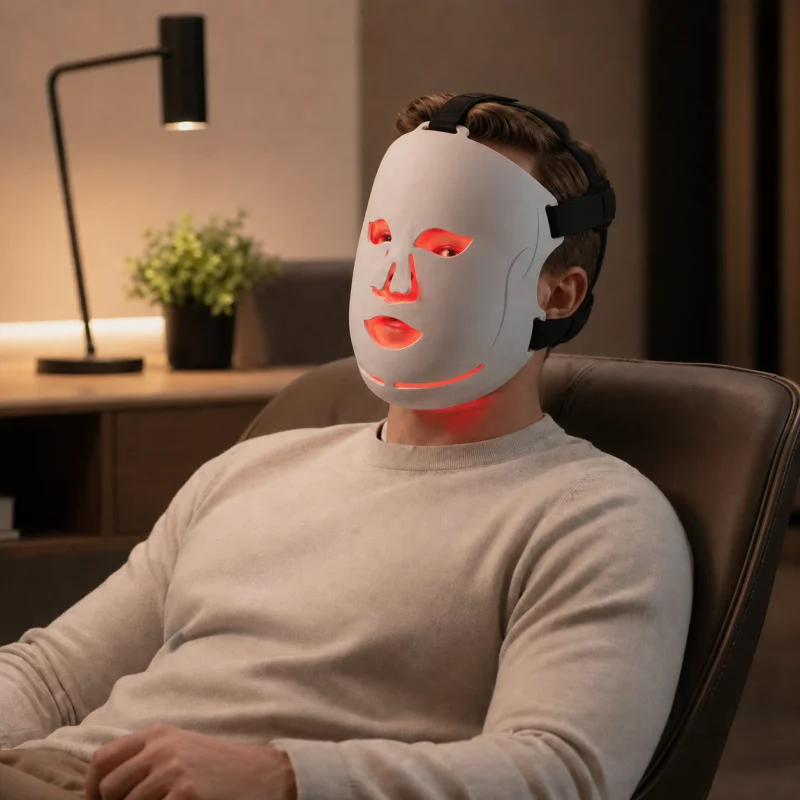 Magique Power New Flexible SIlicone Mask Custom Red Light Mask 5 Wavelengths Red Light Therapy Mask 1072 nm
