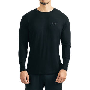 T-shirt personnalisé à manches longues unisexe en molleton bouclette de qualité supérieure, style basique et tendance - Product Image 4