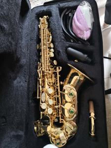 Meilleure Vente Sax <span class=keywords><strong>Soprano</strong></span> OEM Bonne qualité Or laque Jaune en laiton corps Bb ton Saxophone <span class=keywords><strong>Soprano</strong></span> Courbé (JSSC-750) - Product Image 3