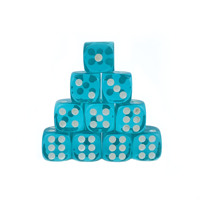 Dés de jeu miniatures personnalisés en vrac, six faces, translucides, colorés, coins arrondis, 12 mm