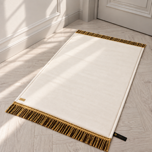 Alfombra de Oración Islámica Jumbo Blanca XL, Diseño Premium, Antideslizante, Lavable, Base de Espuma de Pelo Corto, para el Hogar y la Mezquita, Cómoda para Uso Diario - Product Image 6