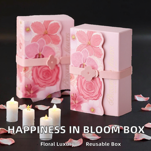 Happiness Bloom Reusable Wedding Candy Box Souvenir Exquisite Flower Gift Packaging Offset Luxury Design for Bridal Party - Product Image 2