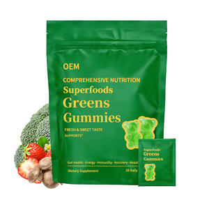 Gomitas de Superalimentos Verdes OEM, Paquete de 28, Multivitaminas, Minerales, Fibra Prebiótica, Veganas, Sin Gluten, Sin OMG - Product Image 1