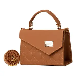 Bolso Bandolera Fana Fina Libya de Cuero Genuino, Talla XL, Moderno, para Mujer, con Cadena Cruzada y Patrón de Letras, para Todas las Temporadas - Product Image 3