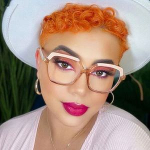 Lunettes de vue carrées tendance personnalisées avec logo, montures optiques TR90 anti-lumière bleue pour femmes, vente en gros - Product Image 2