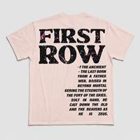 Kaos Oblong Lengan Pendek Oversize dengan Sablon Huruf Rhinestone, Desain Patung Vintage Pink OEM ODM, Cetak Dua Sisi, Logo Custom