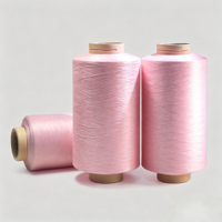Fil à tricoter DTY 100% polyester coloré en gros, teint en masse, pour vêtements et textiles de maison