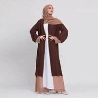 Jupe Musulmane Robe Kaftan Vêtement Islamique Robes Musulmanes Abaya Simple Boubou Africain Grande Taille Couleur Unie Femme Polyester