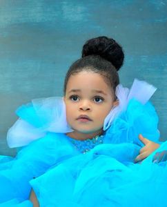 Bleu princesse robes de demoiselle d'honneur <span class=keywords><strong>robe</strong></span> de bal Tulle volants personnalisé <span class=keywords><strong>petite</strong></span> <span class=keywords><strong>robe</strong></span> de baptême d'anniversaire de reconstitution historique de Noël - Product Image 6