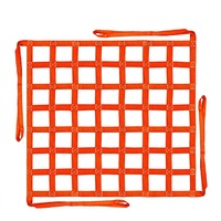 YATOINTO Filet de levage cargo tricoté orange 3,28 x 3,28 m, capacité de charge 661 lbs, en nylon, avec trous carrés de 10 cm, pour la manutention et le déménagement