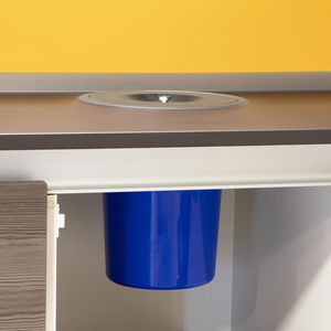 EMUCA Poubelle de comptoir de cuisine encastrée en acier inoxydable et plastique de 8L 8199265 Broyeur d'ordures - Product Image 3