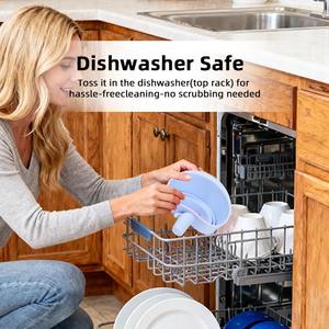 Entonnoir en silicone pour cuisine, mélangeur pliable, compatible lave-vaisselle, accessoire de pâtisserie, bec verseur anti-salissure pour œufs, compatible - Product Image 4