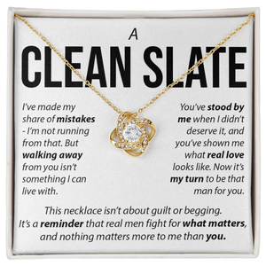 Collar con Colgante de Nudo de Amor en Cobre Clásico Clean Slate Apology, Tarjeta con Texto Personalizado, Regalo de San Valentín para el Perdón y la Reconciliación - Product Image 2