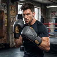 Gants de boxe professionnels personnalisés Fanshi, en cuir PU véritable, respirants, emballage de haute qualité, personnalisés pour adultes