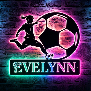Sports Ball Neon LED Acrylic Wall <b>Light</b> Mounted Decor with Football Soccer Basketball Baseball Shapes for Indoor Outdoor Use - Product Image 3