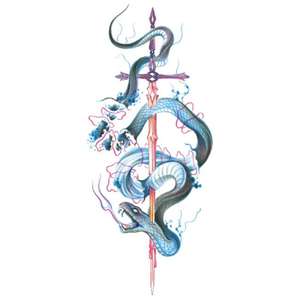 Tatuajes Temporales Decorativos Impermeables de 8.27in*4.49in con Diseño de Letras para Fiestas - Product Image 1