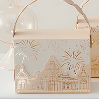 Nouvelle boîte à bonbons et cadeaux de mariage en carton carré style château 2025 – Emballage portable pour dragées et friandises de mariage