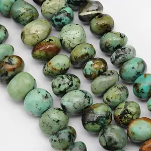 Bulk Price Loose Nugget Chips Gemstone Bead Strands Africa Turquoise Stone Beads For Jewelry Making 8-14mm