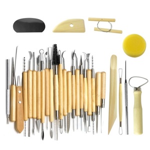 BECOL - Juego de Herramientas de <span class=keywords><strong>Arcilla</strong></span> Artísticas Profesionales de Madera, Herramientas de Modelado para Tallar Cerámica, Juego de Herramientas de Escultura de Doble Punta - Product Image 2