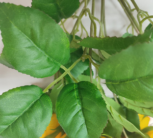 Hoa Giả Chất Lượng Cao Bó Hoa Hồng Giả Màu Vàng Hồng - Product Image 2