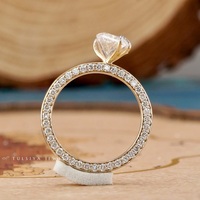 Anillos de Diamantes Cultivados en Laboratorio, Joyería Fina, Oro Sólido de 18K, Corte Radiante Multitono, Certificado IGI, Anillos de Lujo para Mujer, Durabilidad