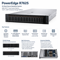 Serveur Rack Barebone Dell PowerEdge R7625 2U, Système AMD EPYC Double Socket 12LFF 24SFF, Plateforme de Stockage d'Entreprise