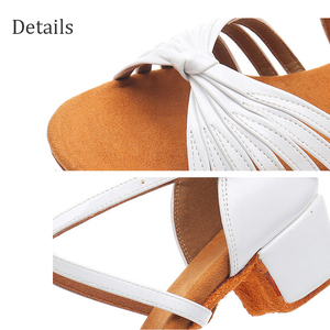 Chaussures de <span class=keywords><strong>danse</strong></span> latine <span class=keywords><strong>pour</strong></span> enfants à talon de 3,5 cm, en cuir PU, avec nœud, <span class=keywords><strong>pour</strong></span> filles, débutantes - Product Image 2