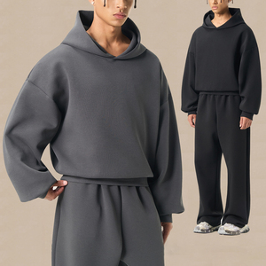 HEPL050 pamuk kalın erkek giyim özel 3D Premium mahsul Boxy Fit Hoodie Unisex Hoodie tüm baskı işlemeli OEM astarlı kapüşonlu - Product Image 1