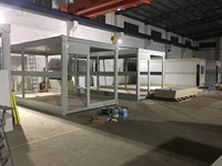 Maison conteneur pliable, bâtiment préfabriqué portable avec structure en acier galvanisé pour projets extérieurs