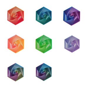 3D In Nhựa Fractal Thần Kinh Hexagon Mới Lạ Căng Thẳng Cứu Trợ Cà Rốt Tháp Đồ Chơi - Product Image 2