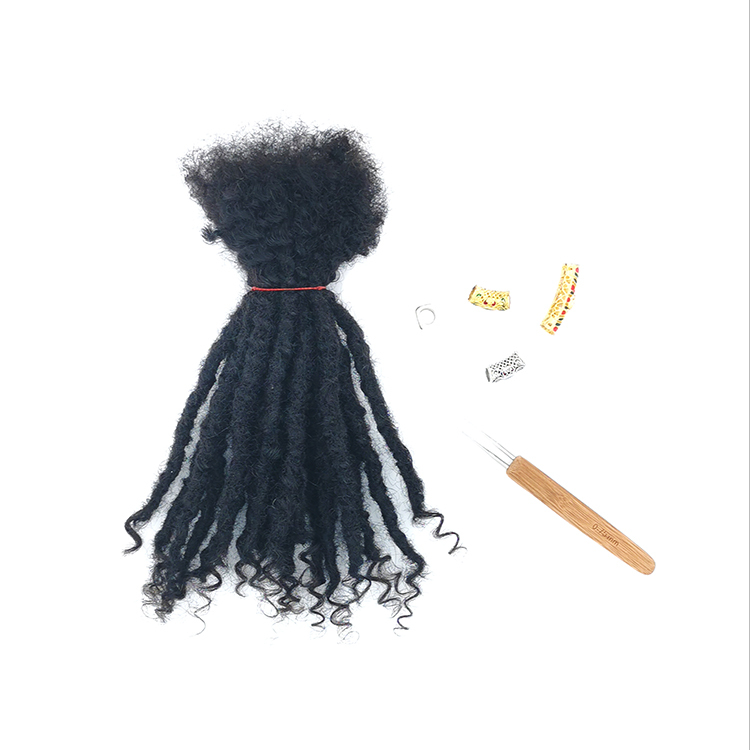 [KAMA Dreads]Permanent Human Hair Dread Locs Extensions Dreadlocks Naturel Paquet Detail Section 5